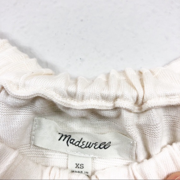 Madewell | Off The Shoulder Cream Knit Top - Picture 3 of 6